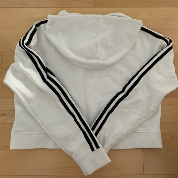 Adidas white cropped hoodie - Picture 6 of 7